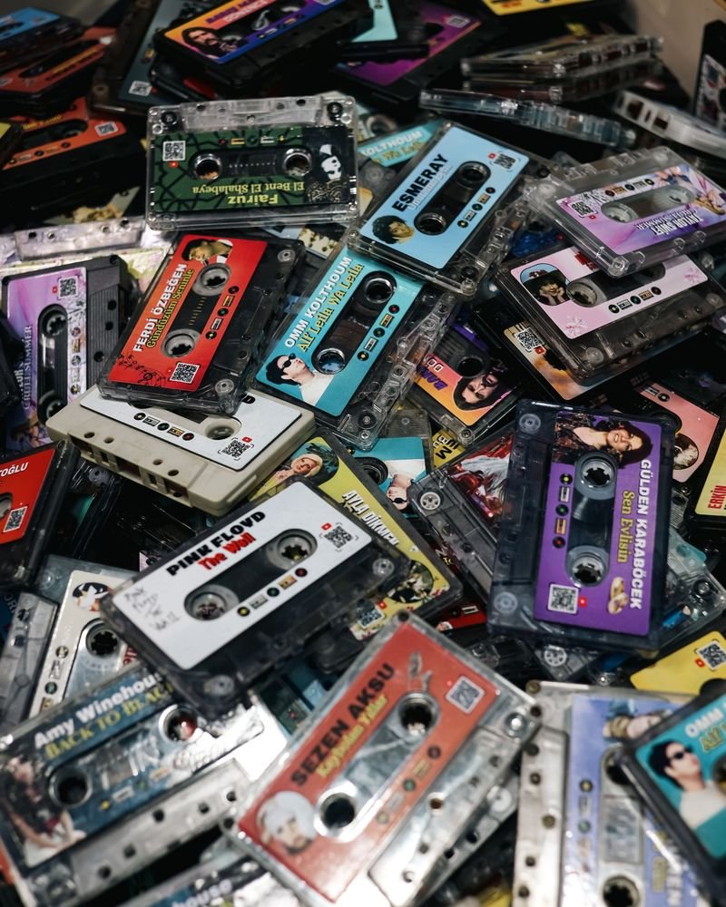 A large pile of colourful cassette tapes – Largest Cassette Tape Collection world record idea