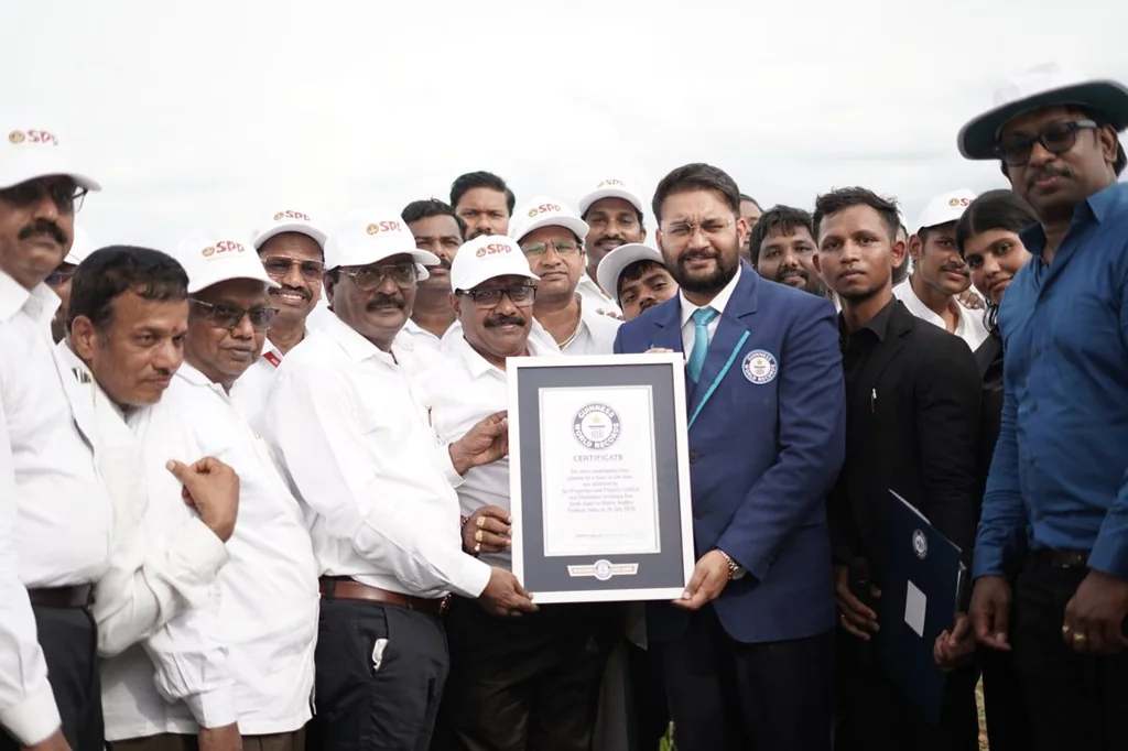 Sandalwood planting record and certificate presentation